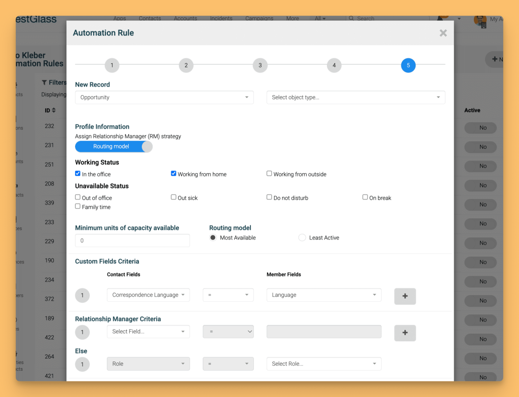 InvestGlass capacity-workflow