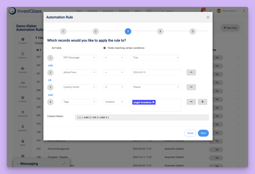 InvestGlass automation for KYC