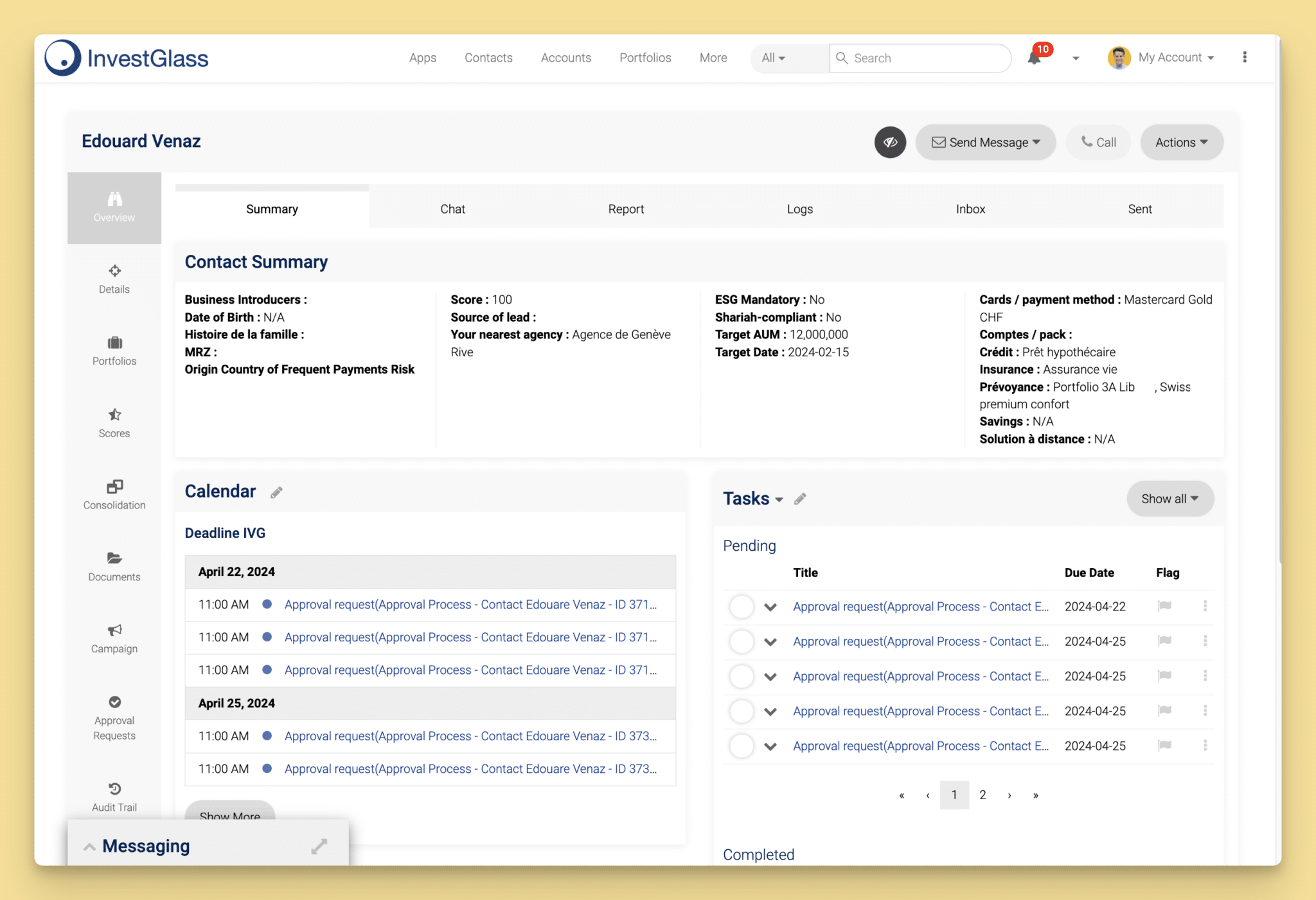 InvestGlass CRM
